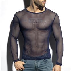 ES Collection Mesh Long Sleeves T-Shirt navy