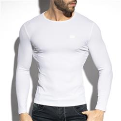 ES Collection Recycled Rib Long Sleeves T-Shirt white