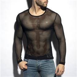 ES Collection Mesh Long Sleeves T-Shirt black
